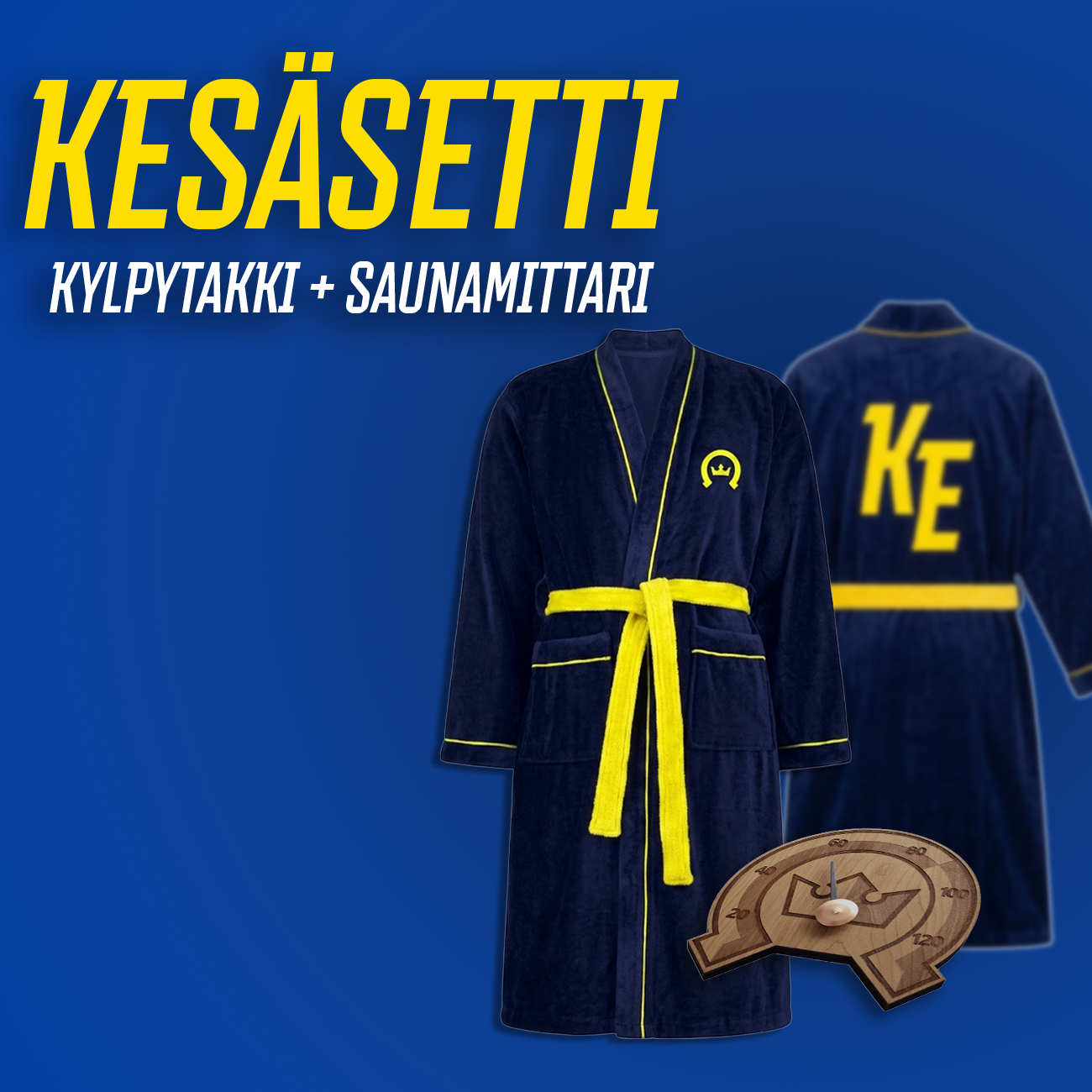 Kesäsetti - Kylpytakki + saunamittari