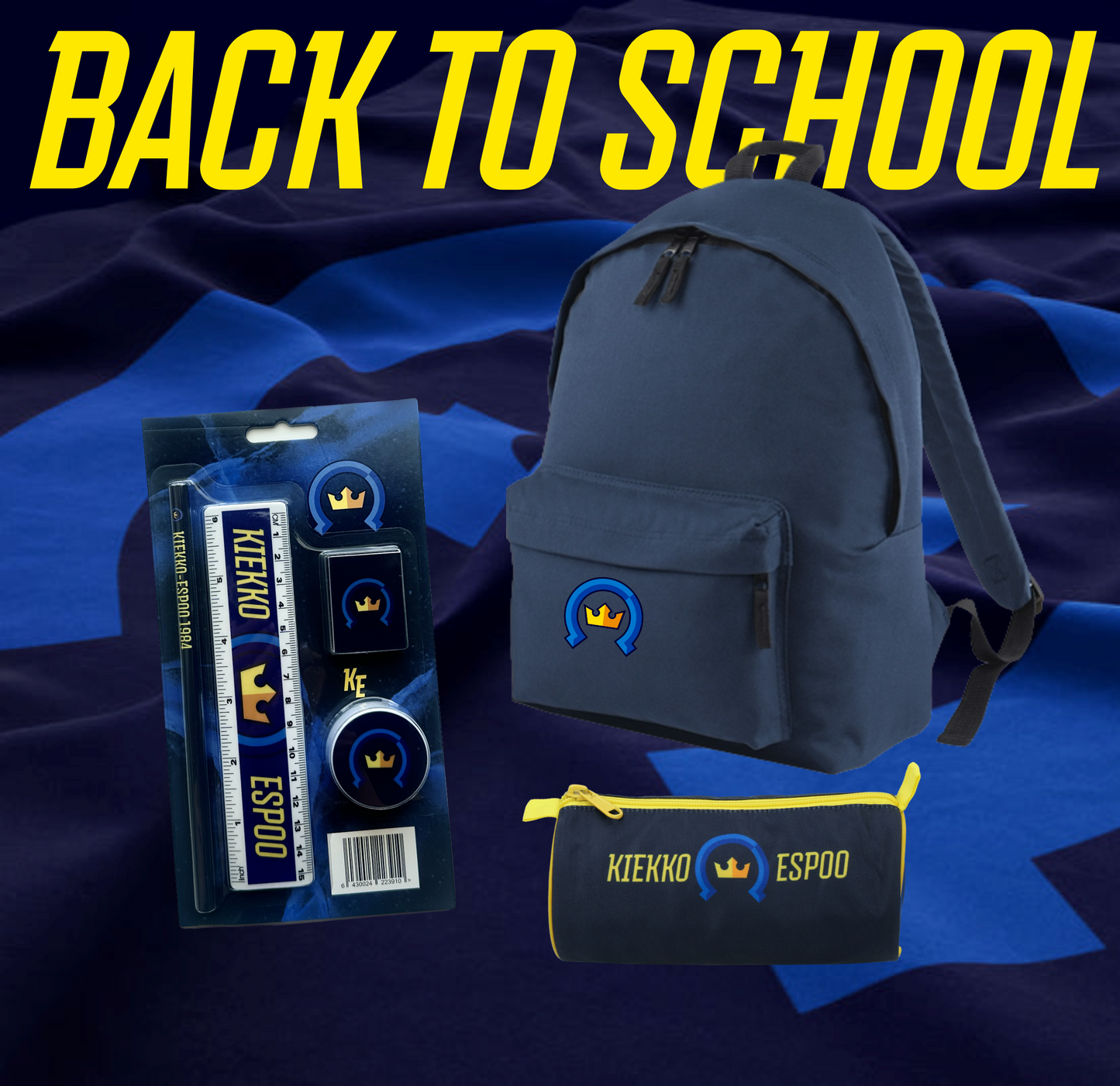 Back to school setti, reppu + koulusetti + penaali