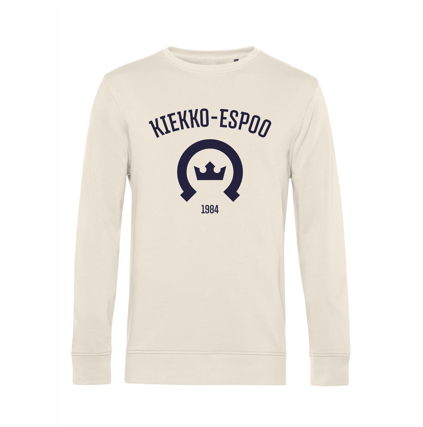Kiekko-Espoo College Luonnon valkoinen, navy logo