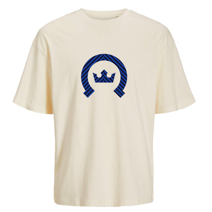 Kiekko-Espoo Oversize T-paita Luonnonvalkoinen Lines logo